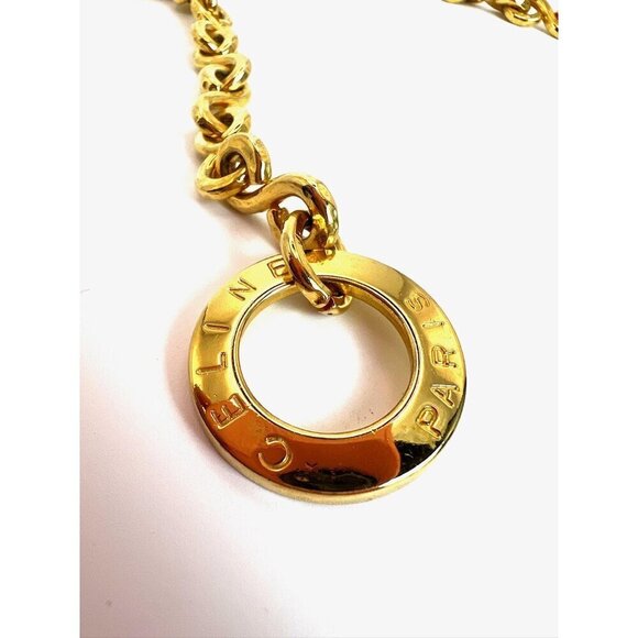 Vintage Gold Celine Necklace 1990s - Picture 7 of 10